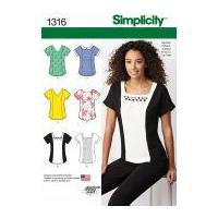 Simplicity Ladies Easy Sewing Pattern 1316 Summer Tops in 6 Styles