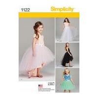 simplicity girls sewing pattern 1122 tulle skirts underskirts