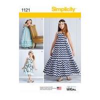 Simplicity Girls Sewing Pattern 1121 Summer Dresses with Pretty Ruffles