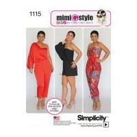 simplicity ladies easy sewing pattern 1115 jumpsuits in 3 styles