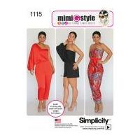 Simplicity Ladies Easy Sewing Pattern 1115 Jumpsuits in 3 Styles