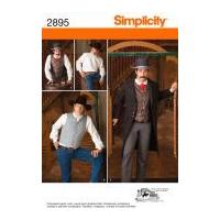 Simplicity Men\'s Sewing Pattern 2895 Frock Coat, Shirt & Waistcoat Costume