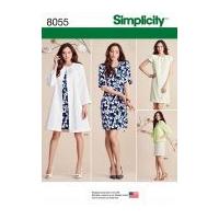 Simplicity Ladies Sewing Pattern 8055 Dress, Coat & Jacket
