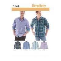 Simplicity Men\'s Sewing Pattern 1544 Smart Long Sleeve Shirts