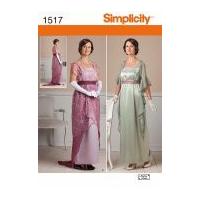 simplicity ladies sewing pattern 1517 edwardian style dresses