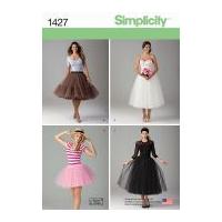 Simplicity Ladies Sewing Pattern 1427 Tulle Skirts in 3 Lengths