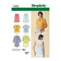 simplicity ladies sewing pattern 1422 buttons up shirt mini dress