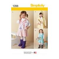 Simplicity Girls Sewing Pattern 1288 Dresses with Applique & Matching Toy
