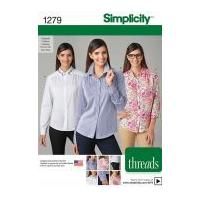 simplicity ladies sewing pattern 1279 smart shirts blouses