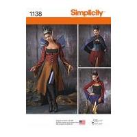 simplicity ladies sewing pattern 1138 fantasy costumes with cape wings