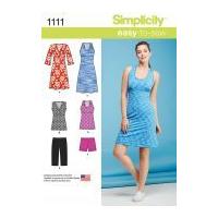 Simplicity Ladies Easy Sewing Pattern 1111 Casual Dresses, Tops & Shorts