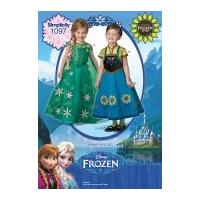Simplicity Girls Sewing Pattern 1097 Disney Frozen Dresses