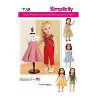 Simplicity Doll Clothes Easy Sewing Pattern 1086 Everyday Wear