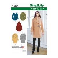 simplicity ladies easy sewing pattern 1067 coats jackets