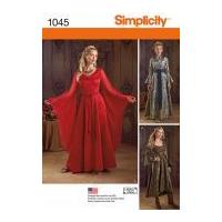 Simplicity Ladies Sewing Pattern 1045 Historical Style Dresses Costumes