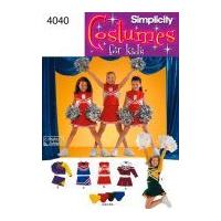 Simplicity Childrens Sewing Pattern 4040 Cheerleader Fancy Dress Costumes