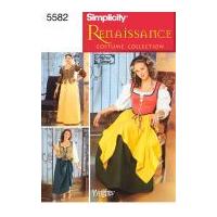 Simplicity Ladies Sewing Pattern 5582 Renaissance Dresses Costumes