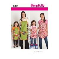 Simplicity Ladies & Girls Easy Sewing Pattern 1707 Matching Aprons