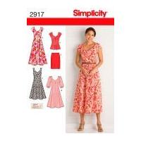 Simplicity Ladies Sewing Pattern 2917 Dresses, Skirt & Top