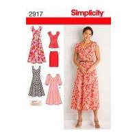 simplicity ladies sewing pattern 2917 dresses skirt top