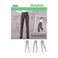 Simplicity Ladies Sewing Pattern 2860 Smart Trousers