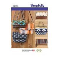 Simplicity Accessories Sewing Pattern 8028 Bags, Clutch & Wristlet