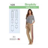 Simplicity Ladies Easy Sewing Pattern 1428 Trouser Pants, Shorts & Skirts