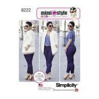 Simplicity Ladies Sewing Pattern 8222 Bomber Jacket & Stretch Skinny Jeans