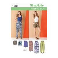 Simplicity Ladies Easy Sewing Pattern 1887 Skirts, Shorts & Trouser Pants