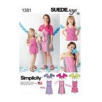 Simplicity Girls Easy Sewing Pattern 1381 Dresses, Jumpsuits & Boleros