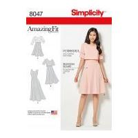 Simplicity Ladies Sewing Pattern 8047 Amazing Fit Dresses with Overbodice