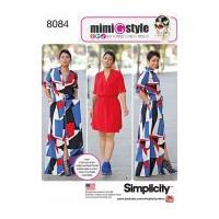 Simplicity Ladies Sewing Pattern 8084 Shirt Dress in Two Lengths