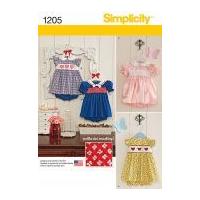 Simplicity Baby & Toddler Sewing Pattern 1205 Dresses with Smocking
