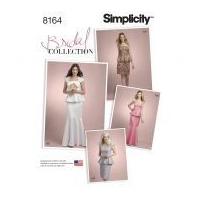 simplicity ladies sewing pattern 8164 two piece special occasion dress ...