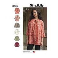 Simplicity Ladies Sewing Pattern 8169 Loose Fitting Tunic Blouse Top