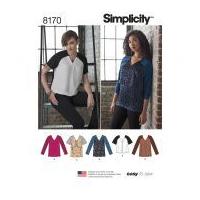 Simplicity Ladies Easy Sewing Pattern 8170 Tunics & Tops