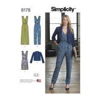 Simplicity Ladies Sewing Pattern 8178 Jumpsuits, Dress & Jacket