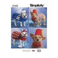 Simplicity Pets Easy Sewing Pattern 8189 Dog Costumes in Three Sizes