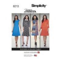 simplicity ladies sewing pattern 8213 scuba knit jersey dresses