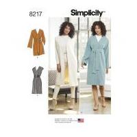Simplicity Ladies Sewing Pattern 8217 Lined Coat & Waistcoat