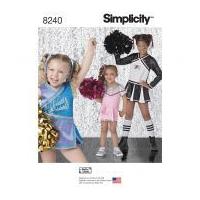Simplicity Girls Sewing Pattern 8240 Cheerleader Costumes