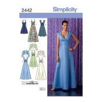 simplicity ladies sewing pattern 2442 special occasion dresses boleros