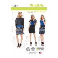 Simplicity Ladies Easy Sewing Pattern 1257 Tops & Skirts