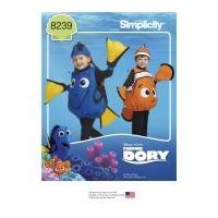 Simplicity Childrens Sewing Pattern 8239 Disney Finding Dory Costumes