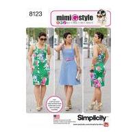 Simplicity Ladies Sewing Pattern 8123 Dresses with Side Button Fastening