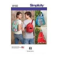 Simplicity Accessories Sewing Pattern 8150 Bag Backpacks in Two Styles