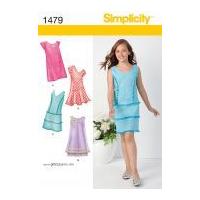 Simplicity Childrens Easy Sewing Pattern 1479 Shift Dresses