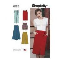 simplicity ladies sewing pattern 8175 slim flared skirts cropped trous ...