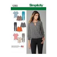 simplicity ladies sewing pattern 1280 smart tops trousers