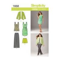 simplicity ladies easy sewing pattern 1668 jacket top dress pants shor ...